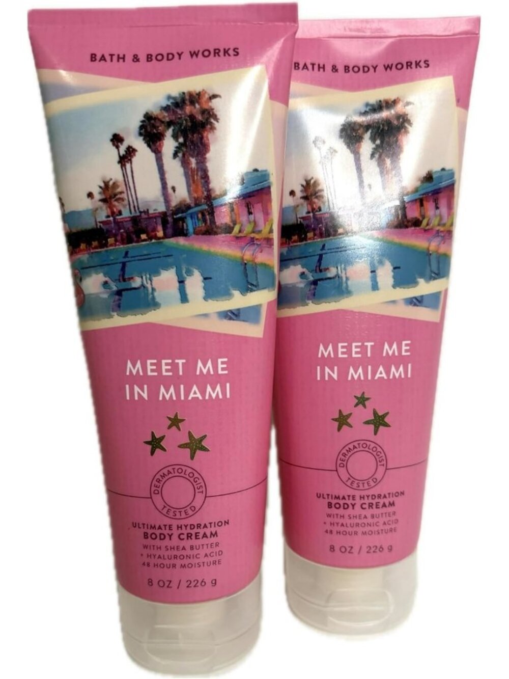 Tropical Body Cream Duo - Hydrating Moisturizer for Soft Skin - 2 Pack